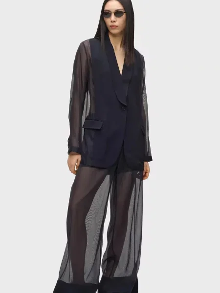 Пиджак Karl Lagerfeld из органзы черный