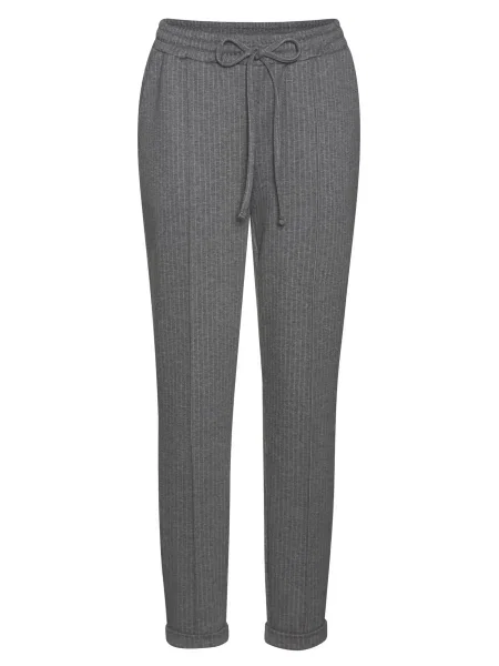 VIVANCE Hlače svetlo / temno siva