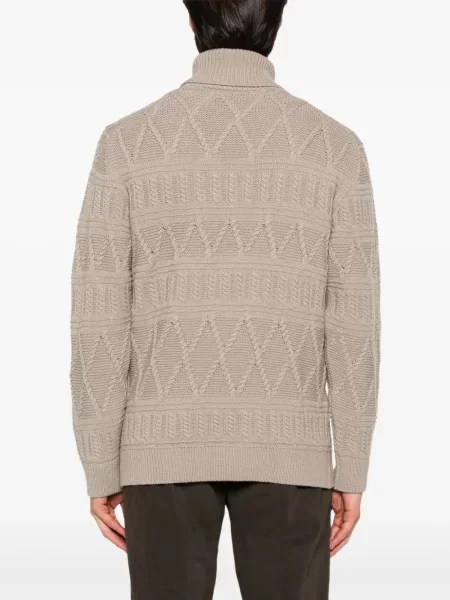 Gyapjú szvetter Zegna barna