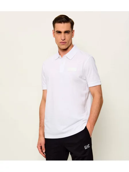 Tricou polo Boss Green alb