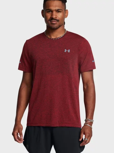 Безшовна спортивна футболка Under Armour бордова