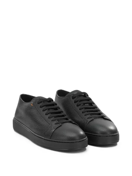 Sneakerși Santoni din piele negru
