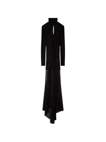 Rochie maxi Patrizia Pepe drapată negru