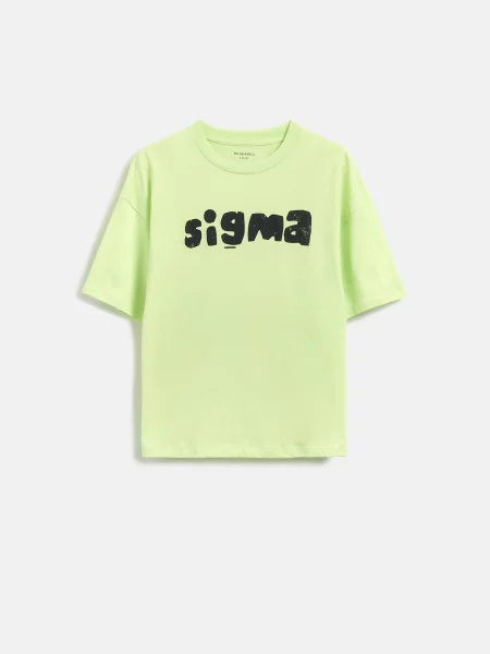 Reserved tričko s potiskem světle žlutá