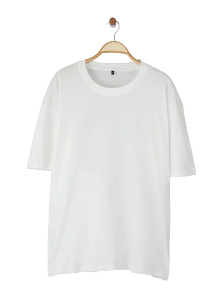 Trendyol Tricou crem / maro / portocaliu negru