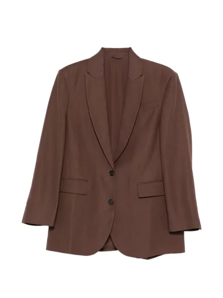 Sacou Brunello Cucinelli cu un singur rând de nasturi maro