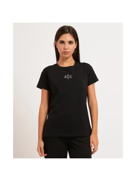 Koszulka Armani Exchange z logo czarna