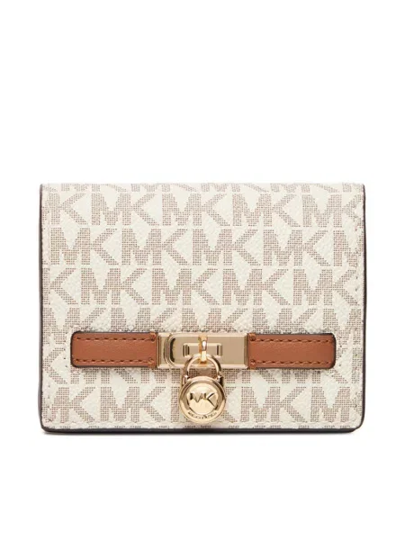 Малък дамски портфейл MICHAEL Michael Kors Екрю
