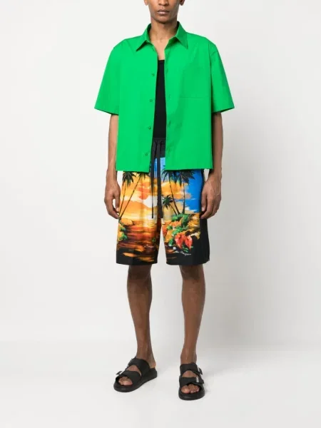 Raštuotos šortai Dolce & Gabbana mėlyna