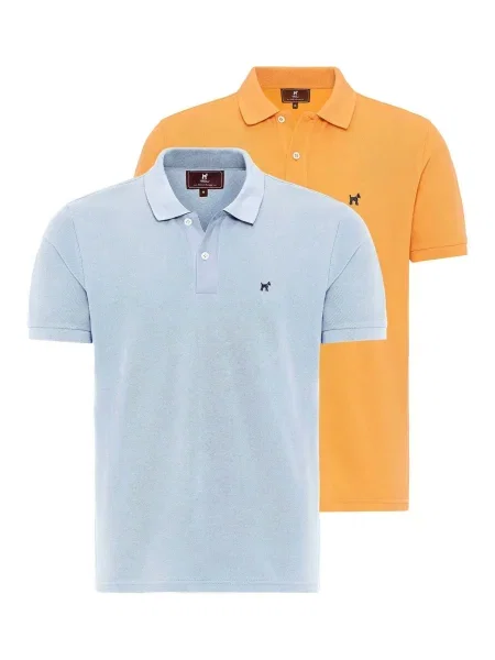 Williot Tričko světlemodrá / tmavě oranžová