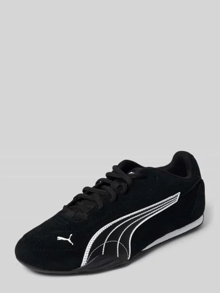 Sneakersy z detal z logo Puma czarne