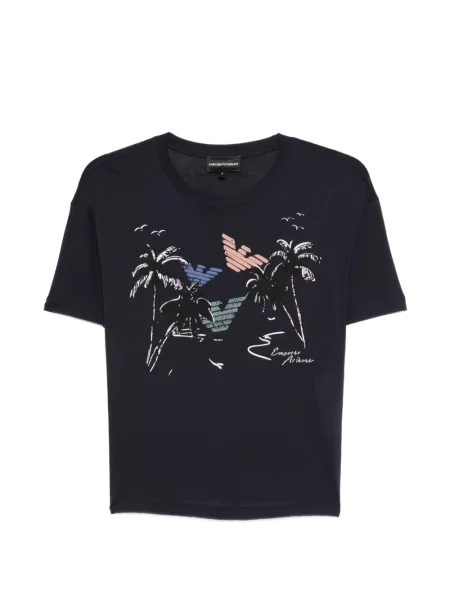 Grafic tricou Emporio Armani cu imagine albastru