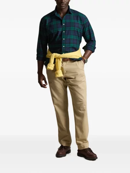 Τρέξιμο polo Polo Ralph Lauren υφαίνω διαγωνίως κλασικό πράσινο