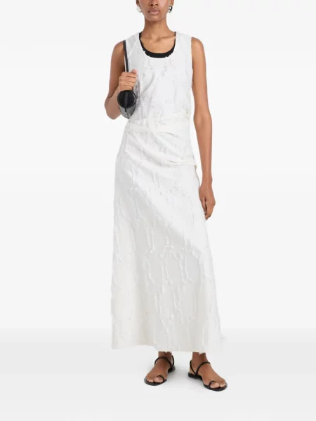Rochie midi Proenza Schouler White Label din jacard alb