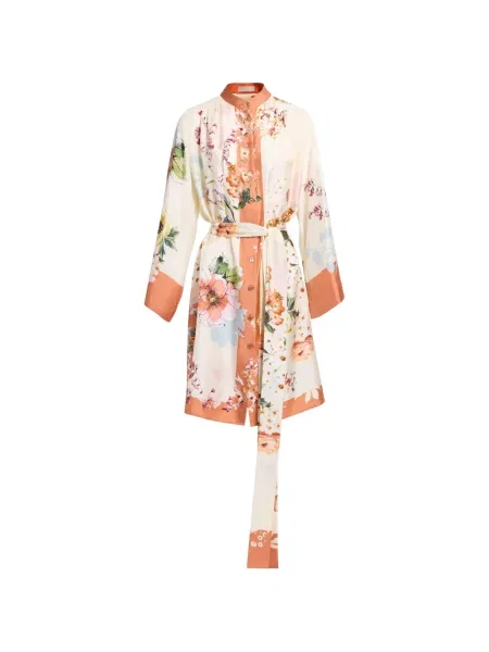 Cămașă Elie Saab de mătase cu model floral cu imagine