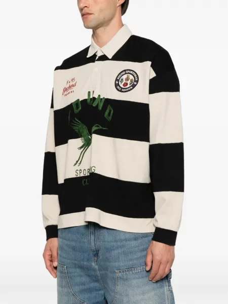 Tricou polo Found cu dungi cu autograf