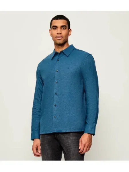 Calvin Klein Cămașă MELANGE | regular fit albastru