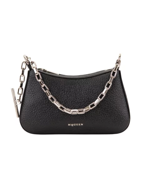 Torebka Alexander Mcqueen skórzana czarna