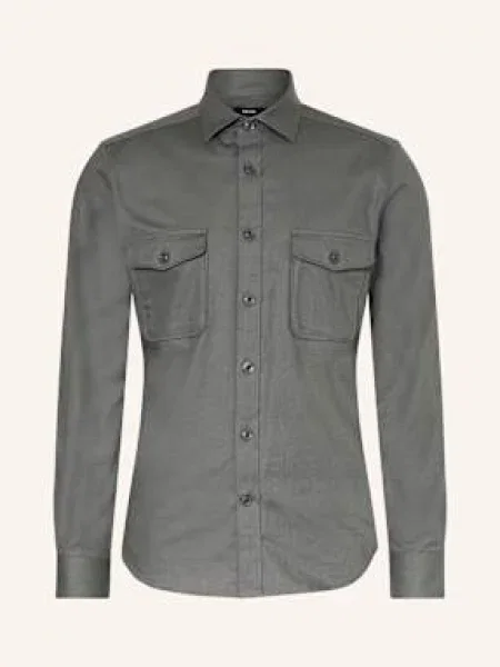 Reiss Svrchní Košile Whisper šedá