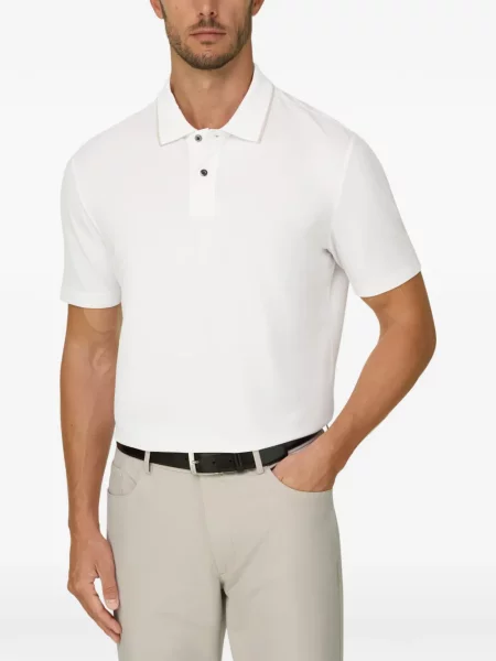 Tricou polo Boggi Milano stretch alb