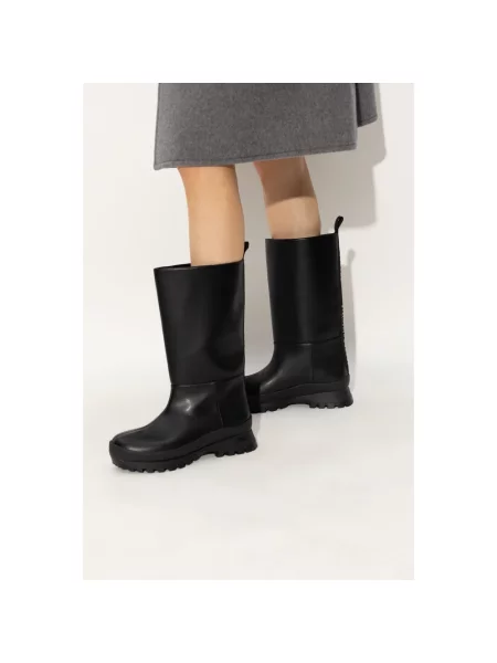 Kozaki Stella Mccartney skórzane czarne