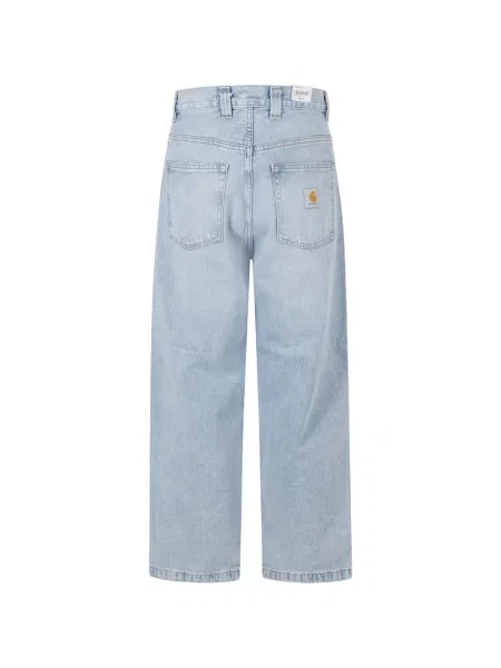 Дънки Carhartt Wip с автограф синьо