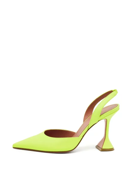 Pantofi cu toc Amina Muaddi slingback verde