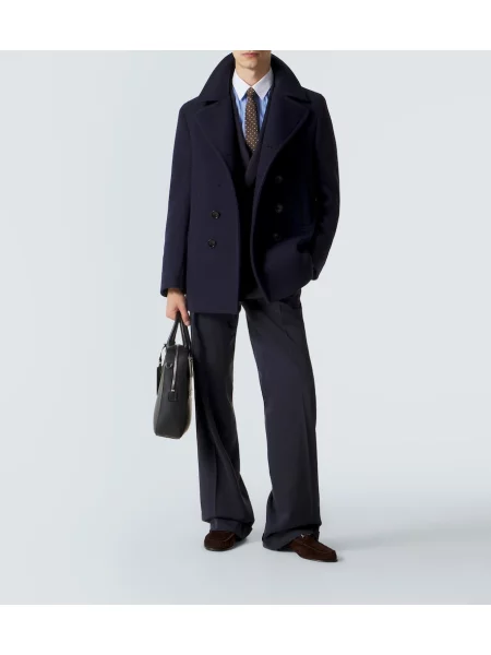 Palton Tom Ford de lână albastru