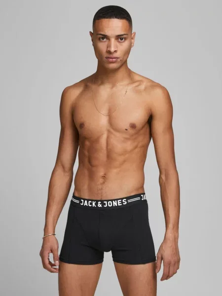 JACK & JONES Boxerky čierna