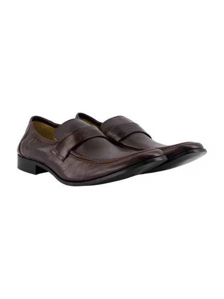 Półbuty Mm6 Maison Margiela skórzane brązowe