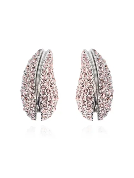 Cercei Tory Burch de cristal argintiu