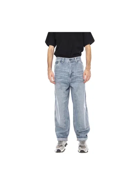 Spodnie Carhartt Wip niebieskie