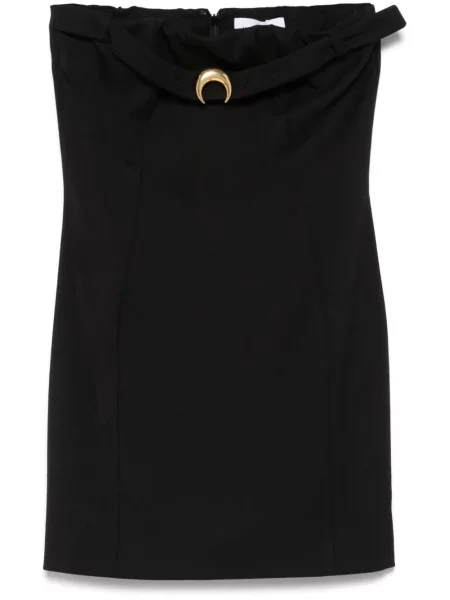 Mała sukienka mini Marine Serre z twillu garniturowa czarna