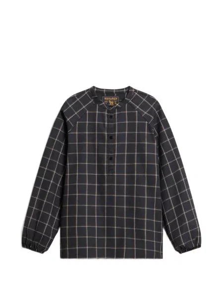 Bluză Woolrich în carouri de flanelă gri