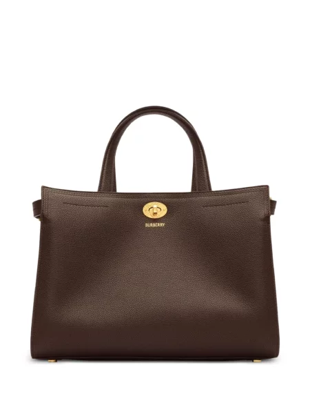 Geantă shopper Burberry în carouri maro