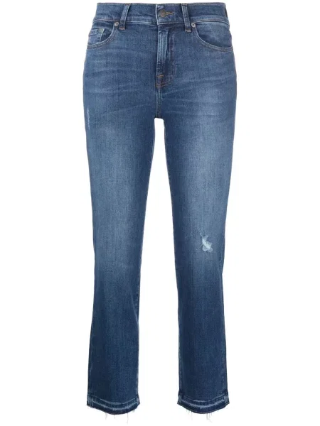 Cropp blugi 7 For All Mankind zdrențuiți albastru