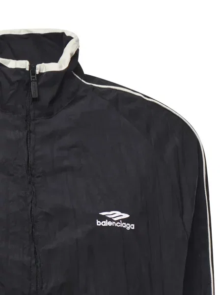 Geacă Balenciaga cu broderie negru