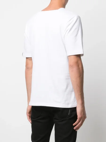 Tricou Romeo Hunte din material terry alb