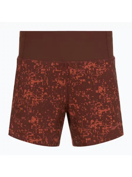 Spodenki do biegania Brooks Chaser 5" run raisin glitch print bordowe