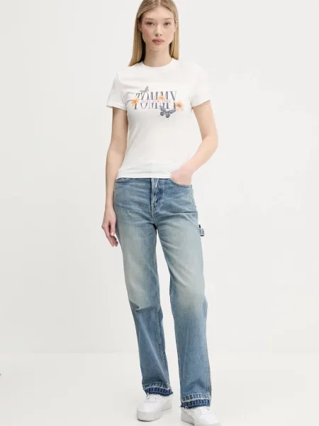Tommy Jeans jeansy high waist niebieskie