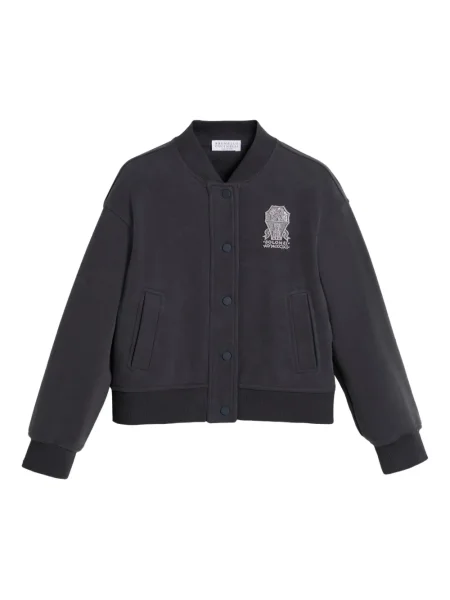 Kurtka bomber dziecięcy Brunello Cucinelli niebieski