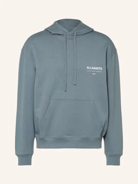Allsaints Bluza Z Kapturem Backstage Oth blau biała