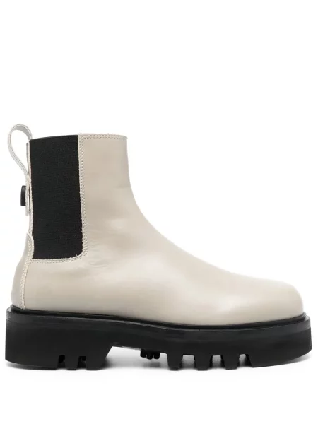 Cizme scurte Furla din piele negru