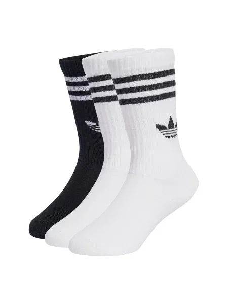 ADIDAS ORIGINALS Κάλτσες Crew 3 Pairs μαύρο λευκό