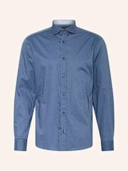 Olymp Košile Casual Regular Fit tmavě modrá béžová