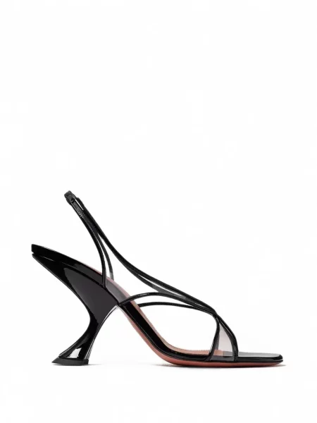 Sandale Amina Muaddi slingback negru