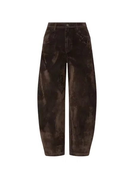 Pantaloni Liu Jo de catifea maro