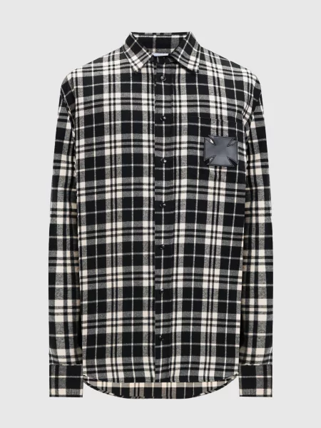 Сорочка в клітинку Vetements чорна