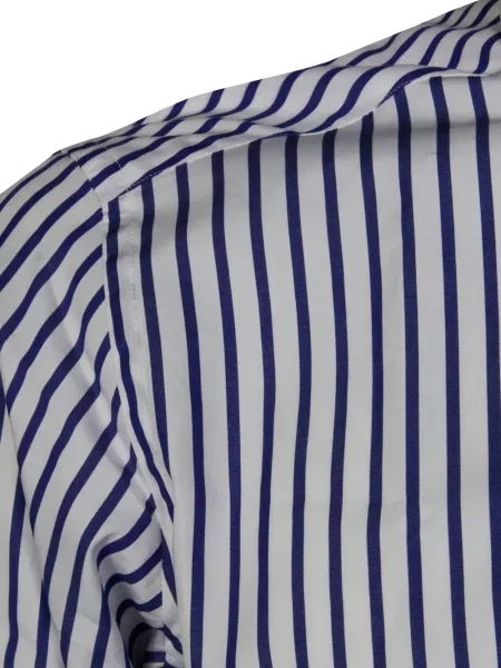 Pruhované poplínové pruhované košile Xacus modré