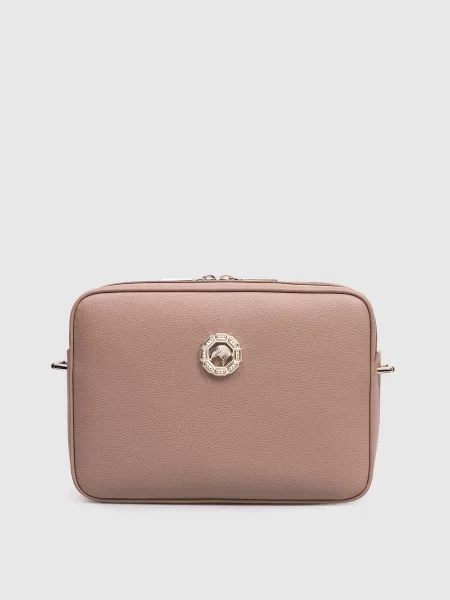 Кожаная сумка Stefano Ricci бежевая